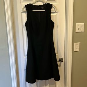 Banana Republic black sleeveless midi cocktail dress black sz 10T
